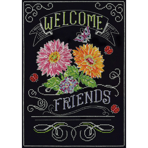 Design Works Counted Cross Stitch Kit 10"X14"-Welcome Chalkboard (14 Count) DW2867
