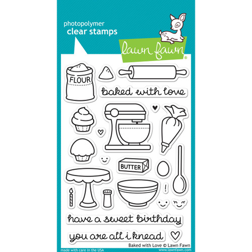 Lawn Fawn Clear Stamps 4"X6"-Baked With Love LF805