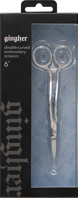 Gingher Double-Curved Machine Embroidery Scissors 6"01005866 - 743921611206