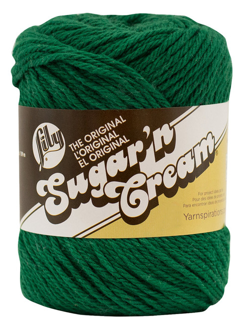Lily Sugar'n Cream Yarn - Solids-Dark Pine - 102001-16 - 057355103269