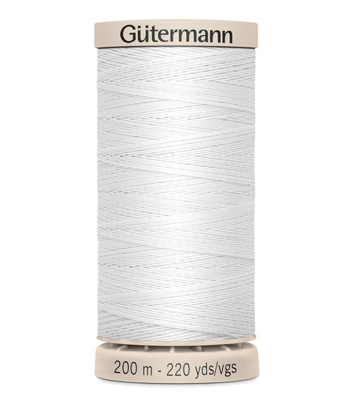 Gutermann Quilting Thread 220yd-White 201Q-5709 - 077780007598