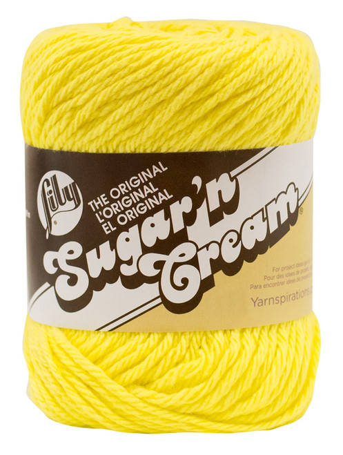 Lily Sugar'n Cream Yarn - Solids-Sunshine - 102001-73 - 057355111356