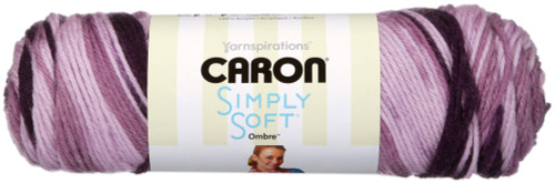 Caron Simply Soft Ombres Yarn-Grape Purple 294022-22007 - 057355416857