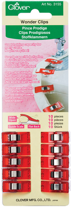 Clover Wonder Clips-10/Pkg - 3155 - 051221356155