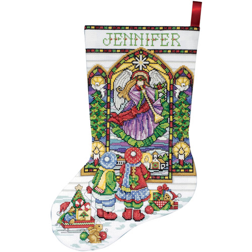 Design Works Counted Cross Stitch Stocking Kit 17" Long-Stained Glass (14 Count) - DW5961 - 021465059617 Design Works Counted Cross Stitch Stocking Kit 17" Long-Stained Glass (14 Count) - DW5961 - 021465059617