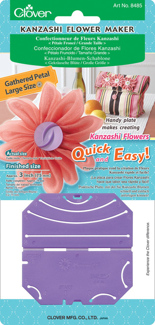 Clover Kanzashi Flower Maker-Gathered Petal Large 8485 - 051221554858