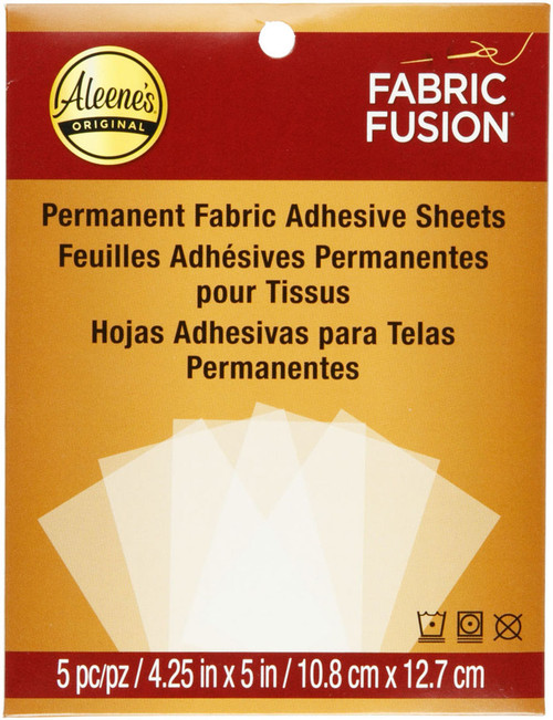 Aleene's Fabric Fusion Permanent Fabric Adhesive Sheets 5/Pk-4.25"X5" - 29135 - 017754291356 Aleene's Fabric Fusion Permanent Fabric Adhesive Sheets 5/Pk-4.25"X5" - 29135 - 017754291356