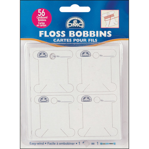 DMC Cardboard Floss Bobbins-56/Pkg - 6101 - 077540386130