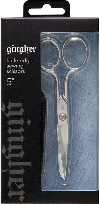 Gingher Knife Edge Sewing Scissors 5"-W/Leather Sheath - 01005278 - 743921511117