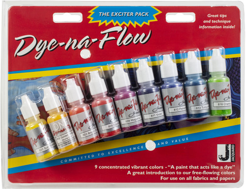 Jacquard Dye-Na-Flow Exciter Pack .5oz 9/Pkg- - JAC9908 - 743772990802