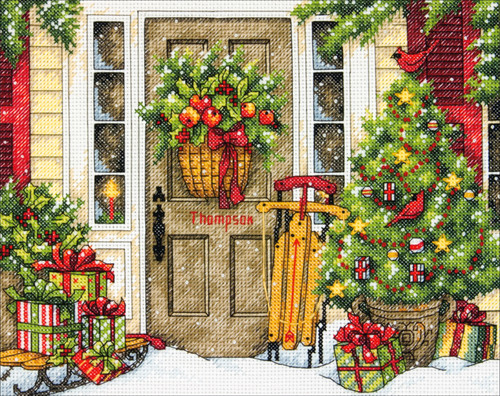 Dimensions Counted Cross Stitch Kit 10"X8"-Home For The Holiday (14 Count) 70-08961