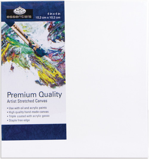 Royal Langnickel essentials(TM) Premium Stretched Canvas-4"X4" CNV44 - 090672368713