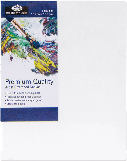Royal Langnickel essentials(TM) Premium Stretched Canvas-4"x5" - CNV45 - 090672368904