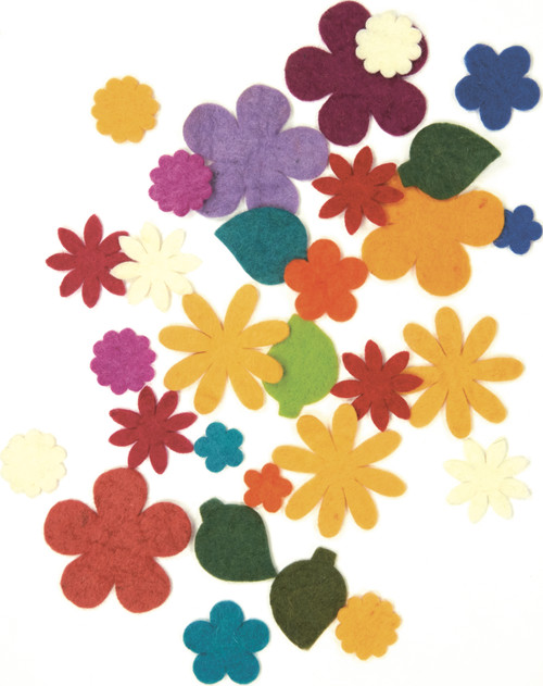 Dimensions Feltworks Die Cut Flower Value Pack-Assorted 72-74384