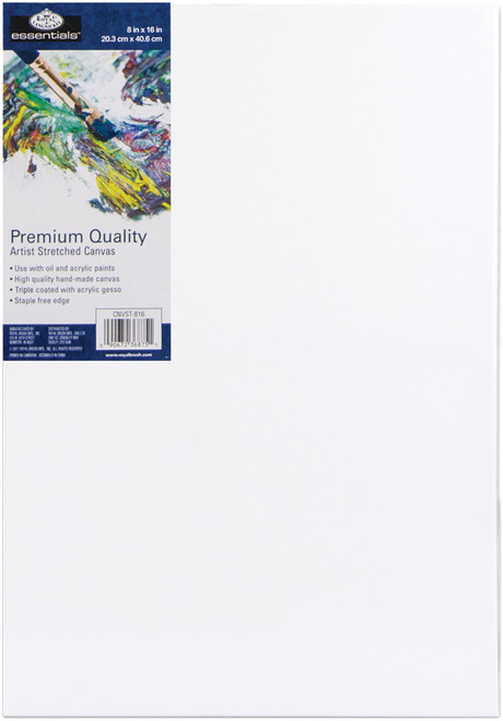 Royal Langnickel essentials(TM) Premium Stretched Canvas-8"x16" - CNV816 - 090672368751