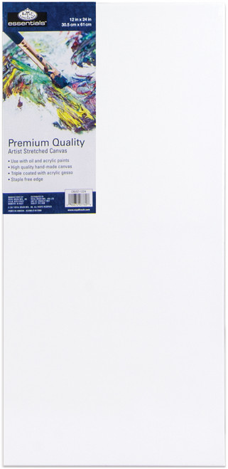 Royal Langnickel essentials(TM) Premium Stretched Canvas-12"x24" - CNV1224 - 090672077608