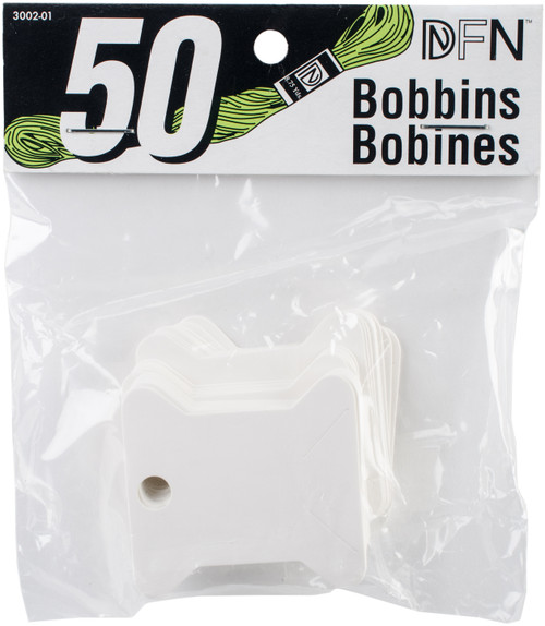 Janlynn Cardboard Floss Bobbins-50/Pkg - 3002-01 - 029064002010