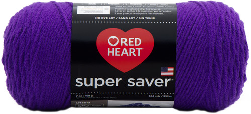 Red Heart Super Saver Yarn-Amethyst E300B-356 - 073650878749