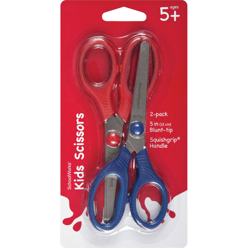 Fiskars Schoolworks Kids' Squishgrip Scissors 5" 2/Pkg-Blunt Tip - 153520 - 078484089439