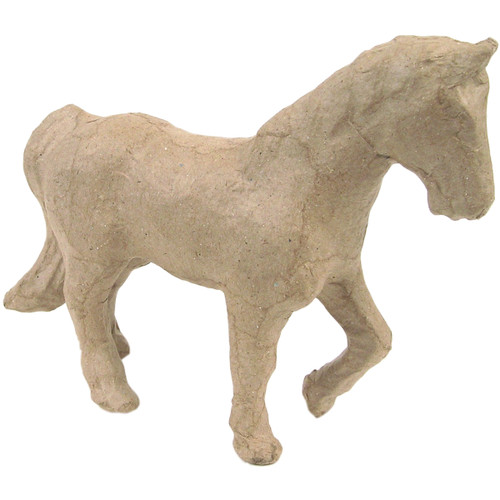 Decopatch Paper-Mache Figurine 4.5"-Trotting Horse -AP-108 - 37600185010873760018501087