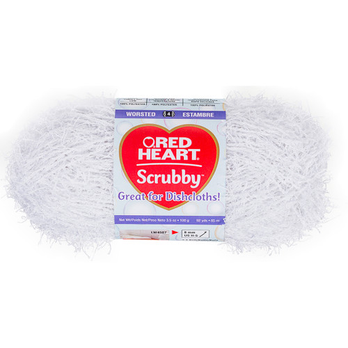 Red Heart Scrubby Yarn-Coconut - E833-10