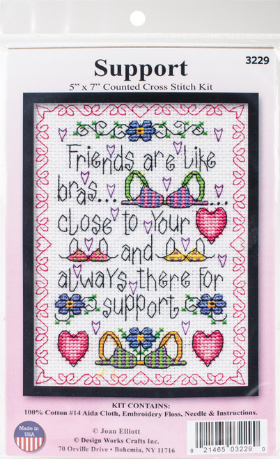 Design Works Counted Cross Stitch Kit 5"X7"-Support (14 Count) DW3229 - 021465032290