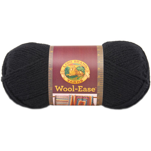 Lion Brand Wool-Ease Yarn -Black 620-153
