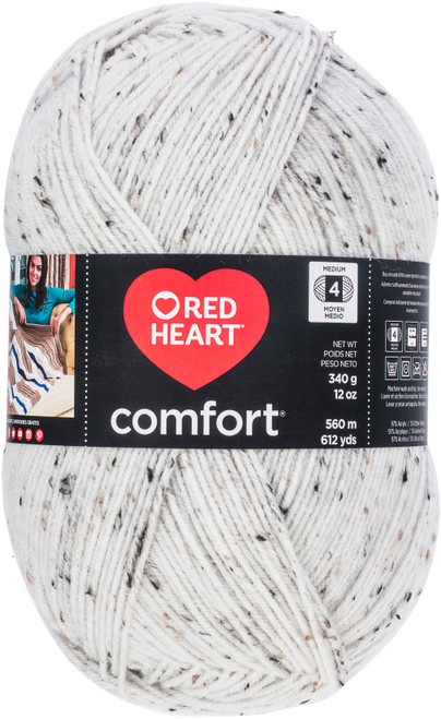 Red Heart Comfort Yarn-Cream Fleck E707D-5100 - 067898060790