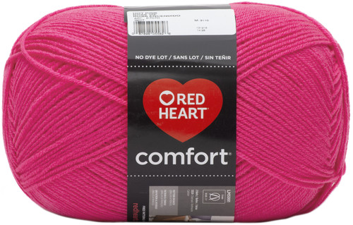 Red Heart Comfort Yarn-Hot Pink - E707D-3207 - 067898055826