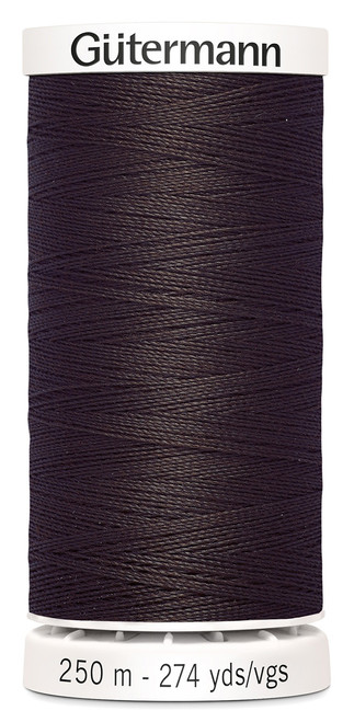 Gutermann Sew-All Thread 274yd-Seal Brown - 250P-593 - 077780005655