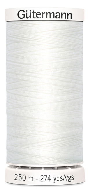 Gutermann Sew-All Thread 274yd-Nu White 250P-20 - 077780004924