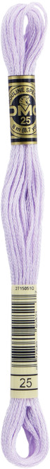 12 Pack - DMC 6-Strand Embroidery Cotton 8.7yd-Ultra Light Lavender - 117-25 - 077540928217
