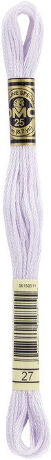 12 Pack DMC 6-Strand Embroidery Cotton 8.7yd-White Violet 117-27 - 077540928255