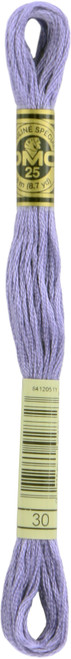 12 Pack - DMC 6-Strand Embroidery Cotton 8.7yd-Medium Light Blueberry - 117-30 - 077540928323
