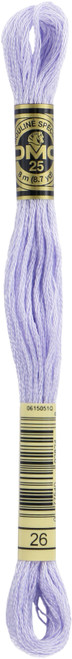 12 Pack DMC 6-Strand Embroidery Cotton 8.7yd-Pale Lavender 117-26 - 077540928248