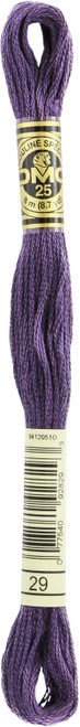 12 Pack - DMC 6-Strand Embroidery Cotton 8.7yd-Eggplant - 117-29 - 077540928293