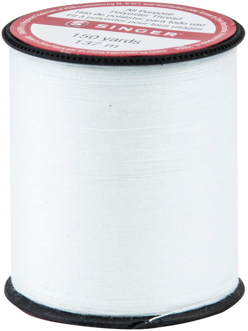 Singer All-Purpose Polyester Thread 150yd-White 60000-60100