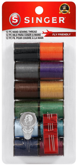 Singer Polyester Thread 25yd 12/Pkg-Dark Shades 60641 - 075691606411