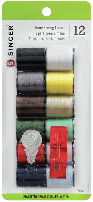 Singer Polyester Thread 25yd 12/Pkg-Light & Dark Shades - 60642 - 075691606428