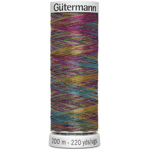Gutermann Dekor Metallic Thread 200m/220yd-Variegated Medley -749605-9985 - 4008015480318