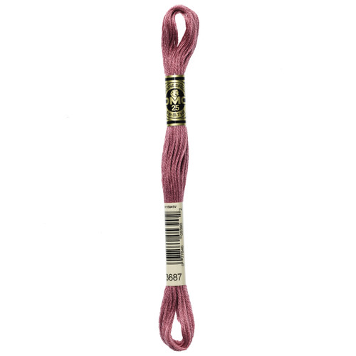 12 Pack - DMC 6-Strand Embroidery Cotton 8.7yd-Mauve - 117-3687 - 077540053902