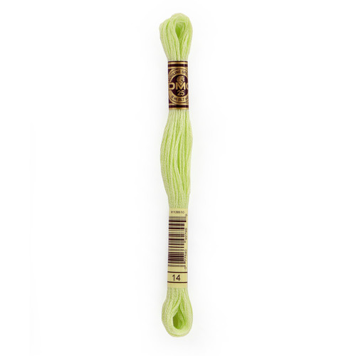 12 Pack - DMC 6-Strand Embroidery Cotton 8.7yd-Pale Apple Green - 117-14 - 077540927999