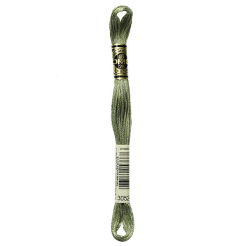 12 Pack - DMC 6-Strand Embroidery Cotton 8.7yd-Medium Green Grey - 117-3052 - 077540053667