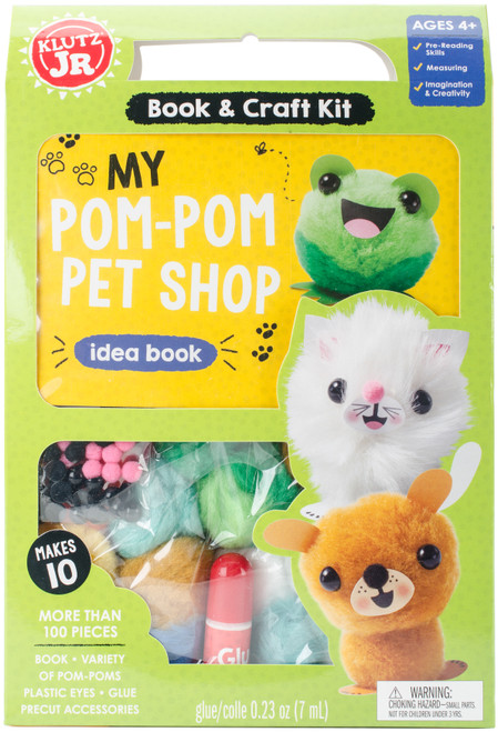 Klutz Jr. My Pom-Pom Pet Shop Kit- - K815956 - 97813381595619781338159561 Klutz Jr. My Pom-Pom Pet Shop Kit- - K815956 - 97813381595619781338159561