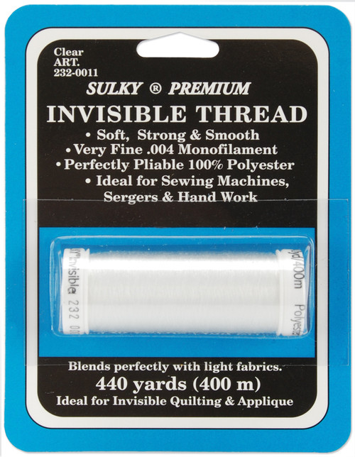 Sulky Premium Invisible Thread 440yd-Clear - 232-0011 - 727072623219
