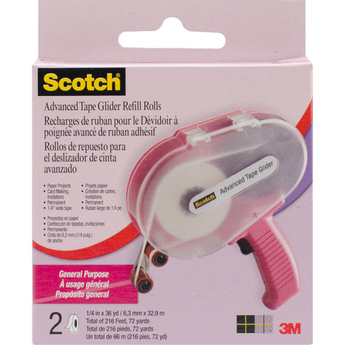 Scotch Advanced Tape Glider General Purpose Refills 2/Pkg-.25"X36yd Each, For Use In 085 - 085R - 051115642890