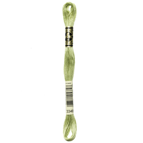 12 Pack - DMC 6-Strand Embroidery Cotton 8.7yd-Light Yellow Green - 117-3348 - 077540053797