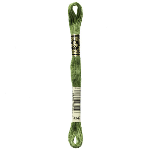 12 Pack - DMC 6-Strand Embroidery Cotton 8.7yd-Medium Yellow Green - 117-3347 - 077540053780