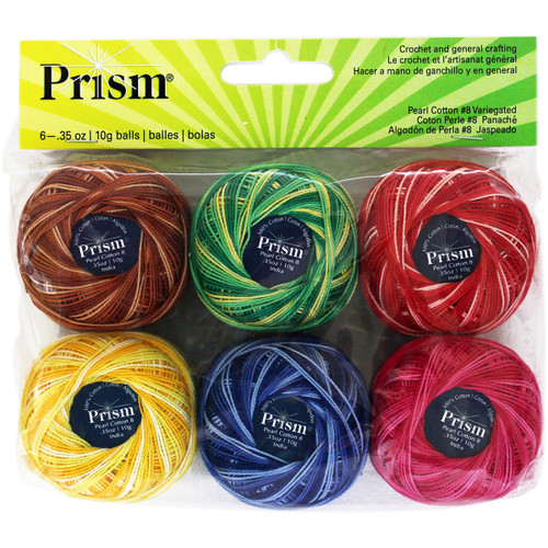 DMC Prism Pearl Cotton Size 8 6/Pkg-Variegated - 74497 - 077540744978