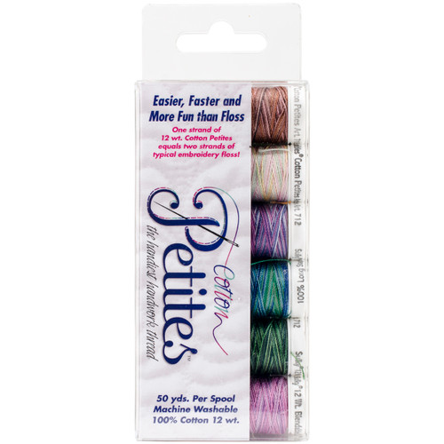 Sulky Sampler 12wt Cotton Petites 6/Pkg-2nd Most Popular Assortment - 712-12 - 727072001772 Sulky Sampler 12wt Cotton Petites 6/Pkg-2nd Most Popular Assortment - 712-12 - 727072001772